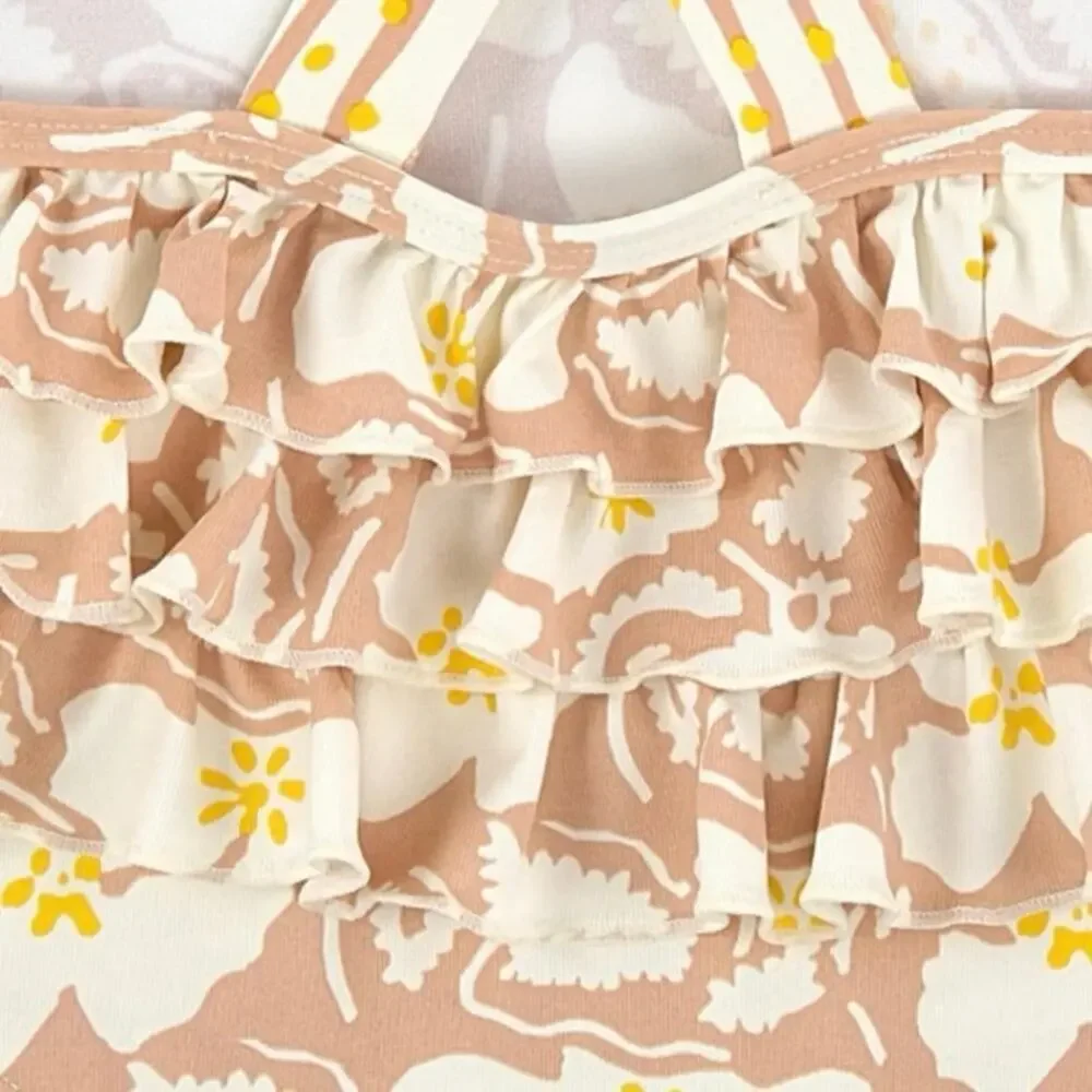 Stella McCartney girls floral swimsuit with ruffles size 8
